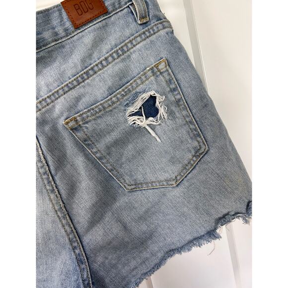 BDG Urban Outfitters Women's Distressed High Rise Girlfriend Shorts Blue Size 26 - Picture 7 of 13